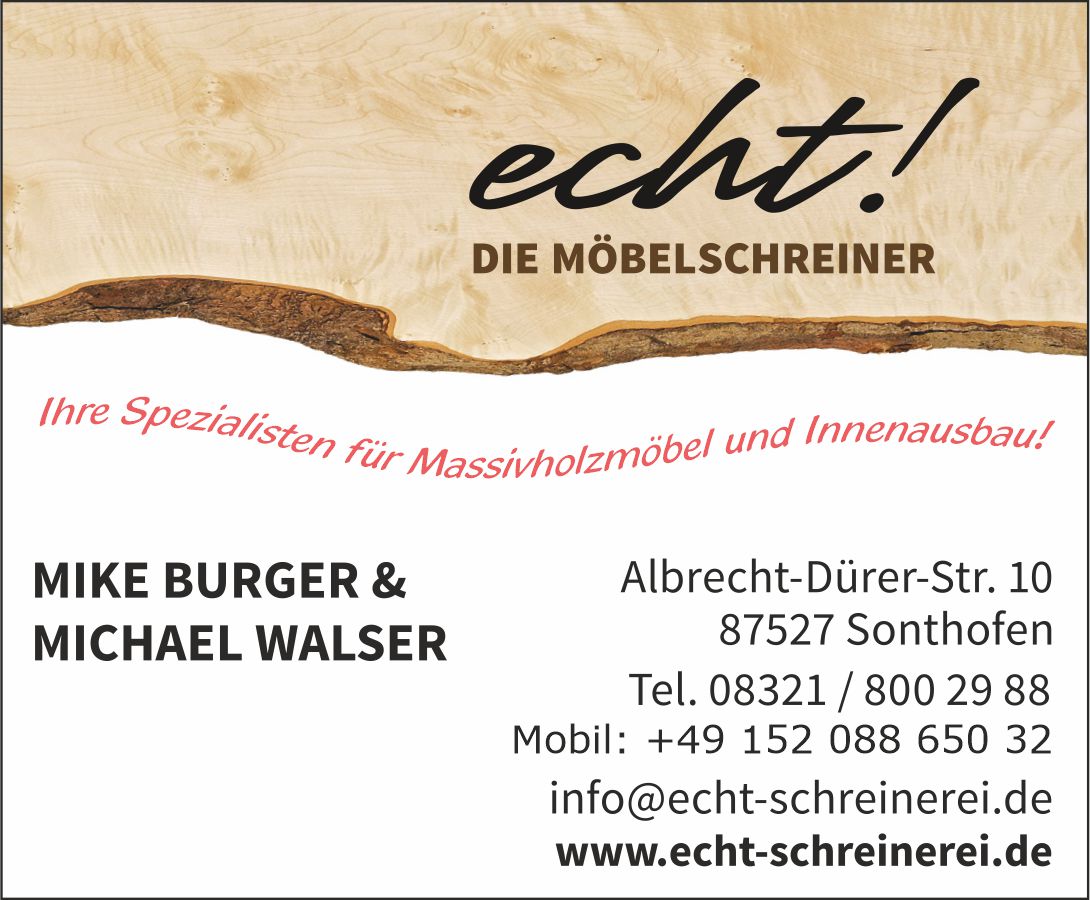 Echt! Die Möbelschreiner