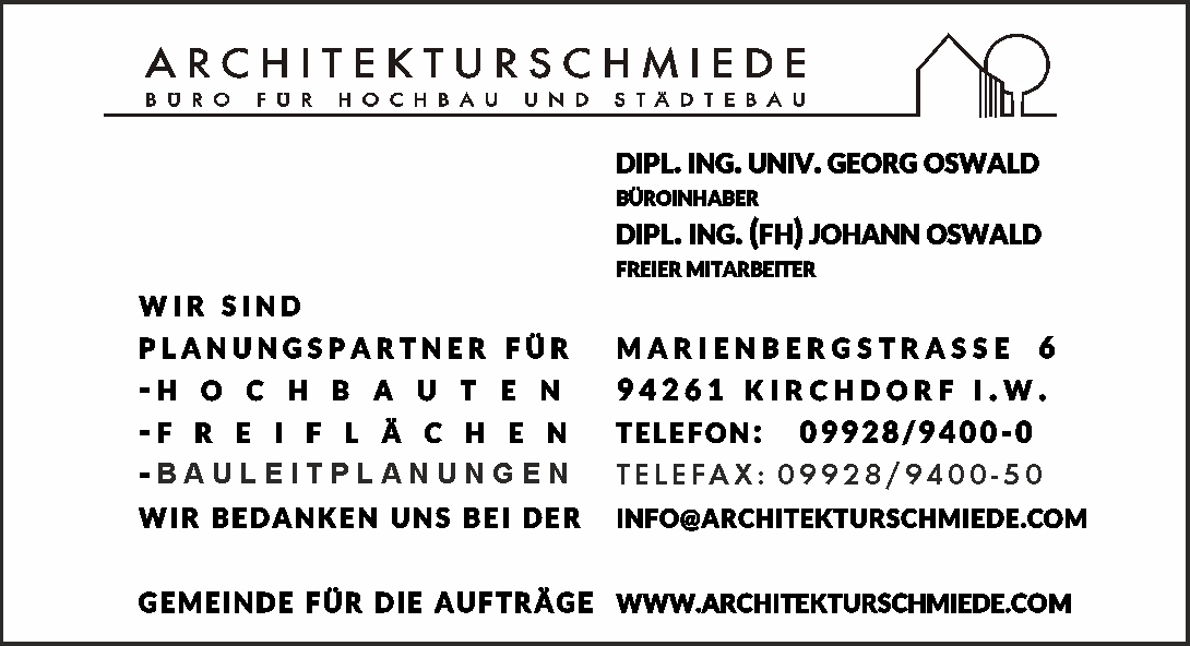 Dipl.-Ing. Georg Oswald Architekturschmiede Büro für Hochbau und Städtebau