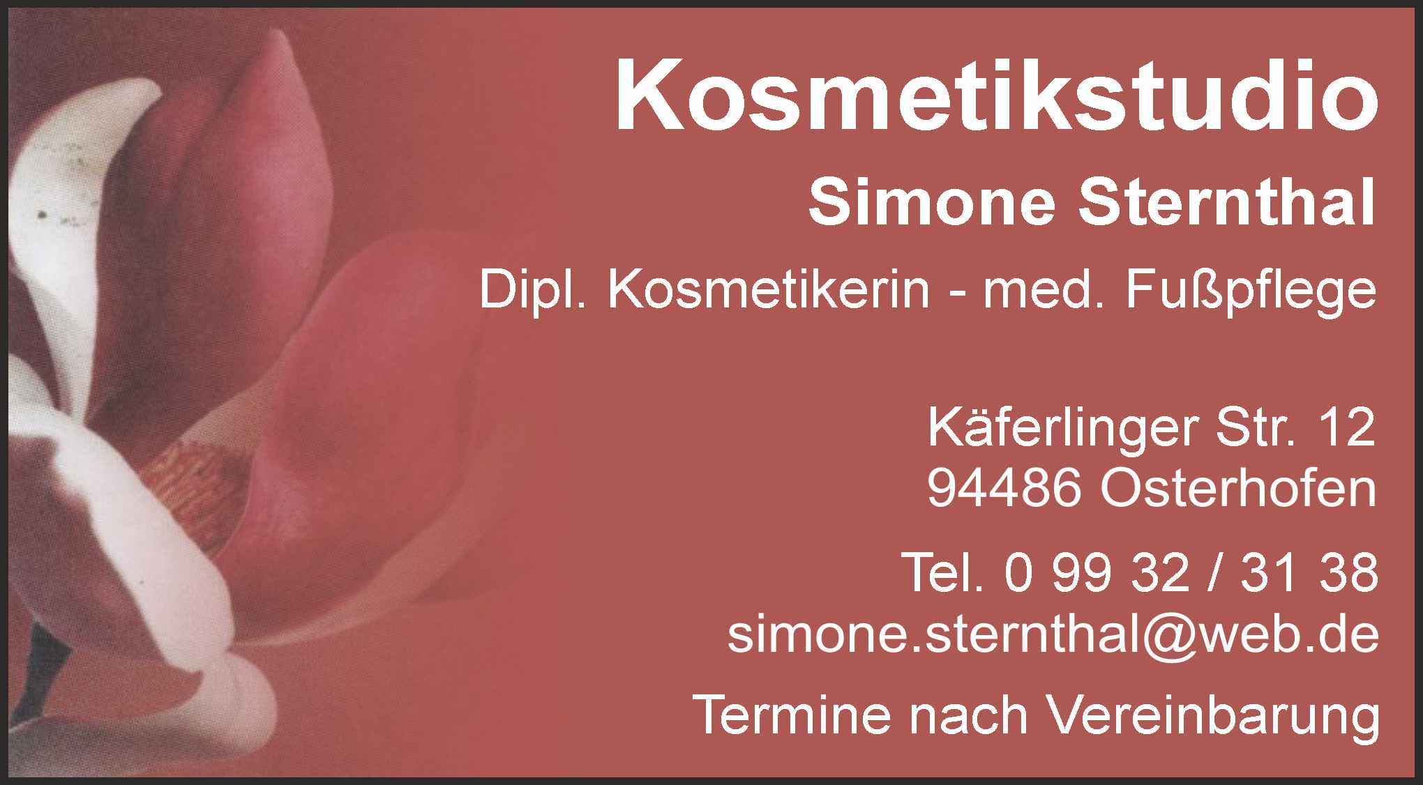 Kosmetikstudio Dipl. Kosmetikerin - med. Fußpflege