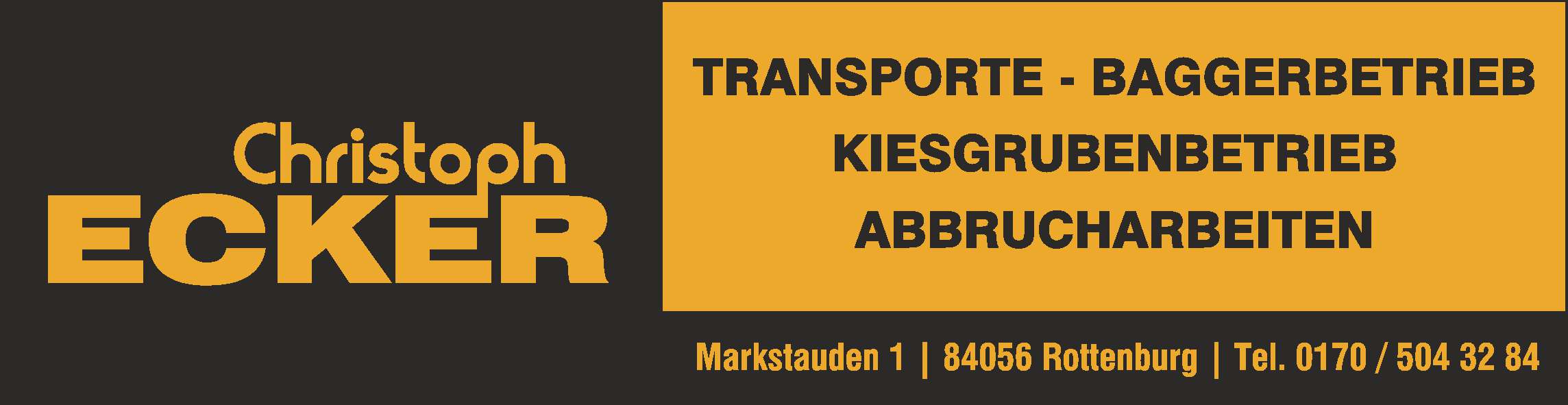 Ecker Christoph, Fuhr- und Baggerbetrieb