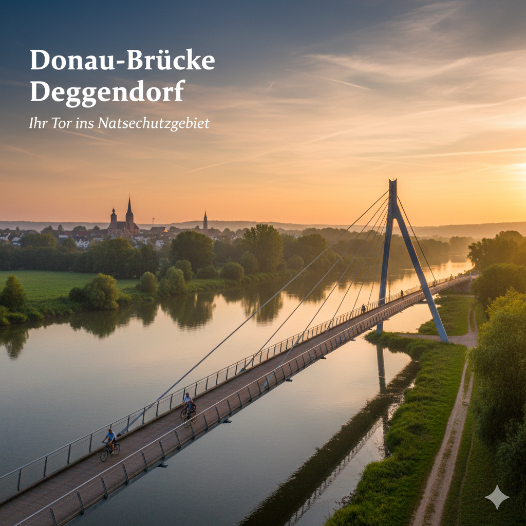 Fuß- und Radbrücke über die Donau in Deggendorf