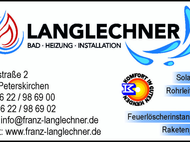 Firma Langlechner Heizung-Sanitär-Installation