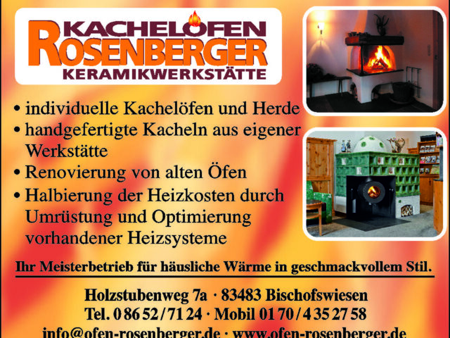 Kachelöfen Rosenberger Keramikwerkstätte