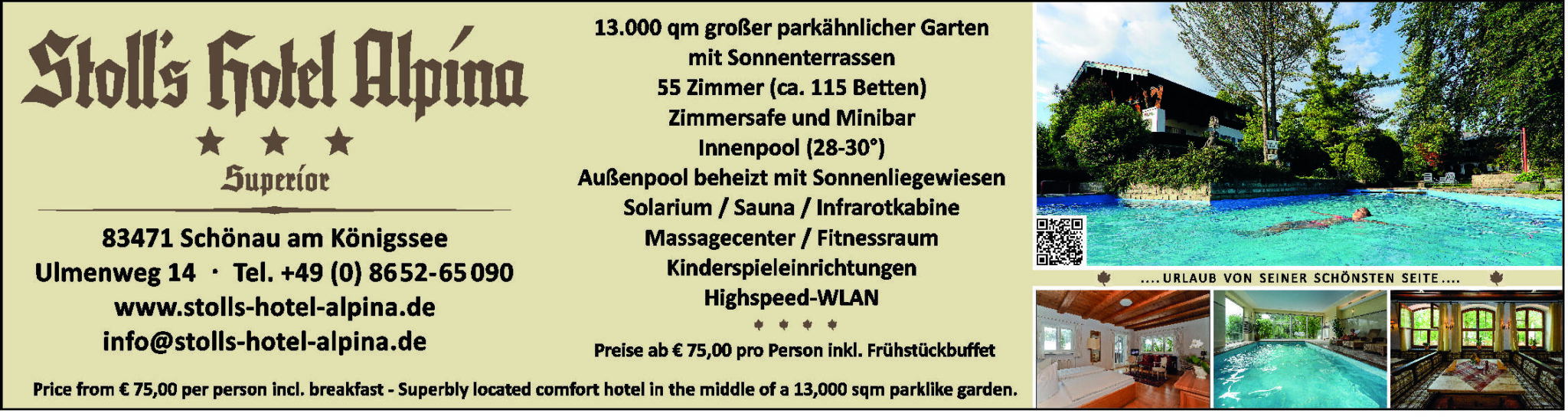 Stoll's Hotel Alpina Familiengeführtes Hotel mit Tradition & Atmosphäre